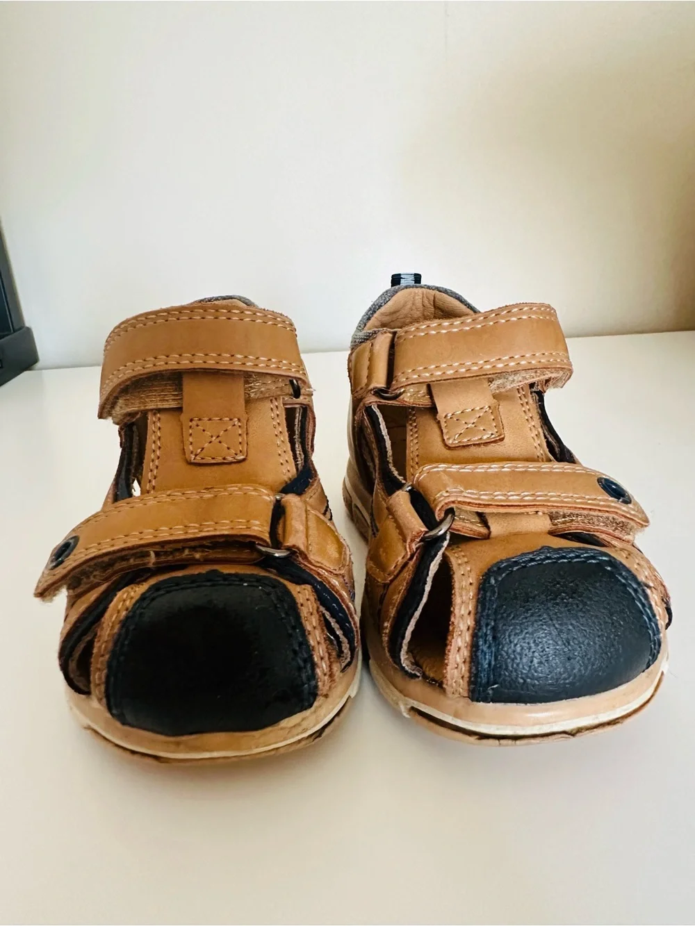 Baby Boy Brown Closed Toe Summer Shoes - 6 Toddler